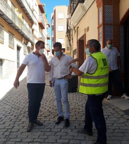 Visita a las obras de la calle Azulejos.