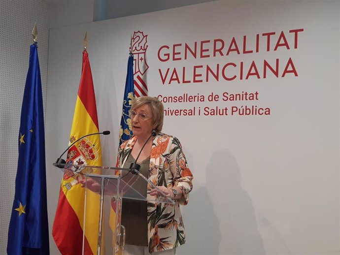 La consellera Ana Barceló en rueda de prensa.