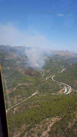 Incendio en La Vall de Laguar