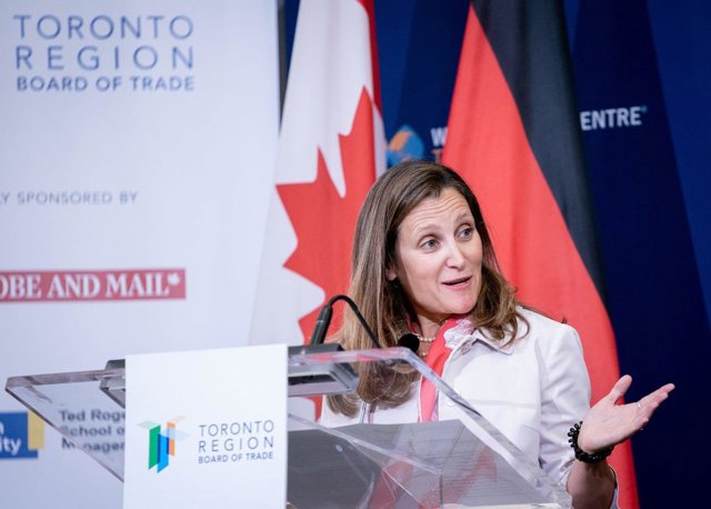 La exministra de exteriores de Canadá Chrystia Freeland