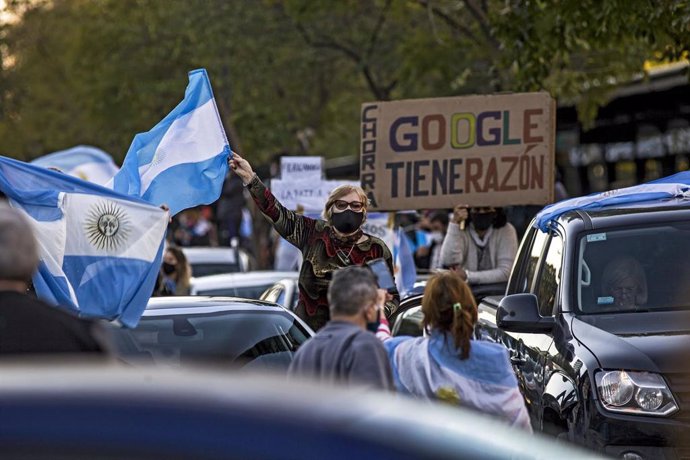 Protesta contra el Gobierno argentino en Buenos Aires