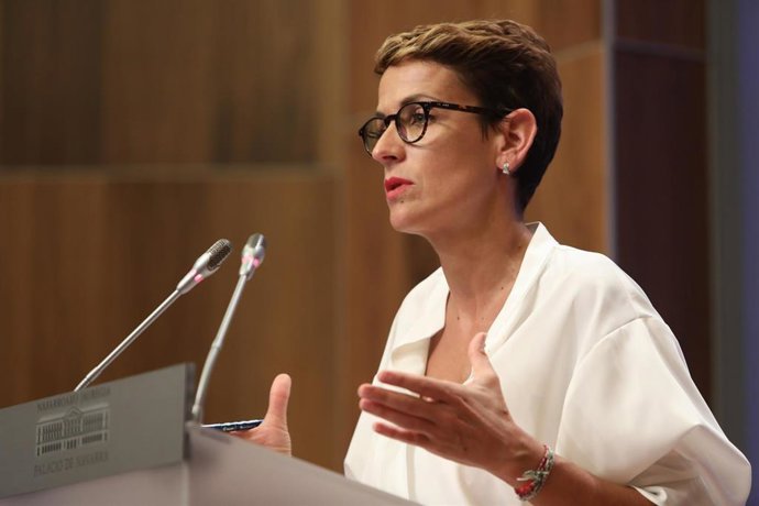 La presidenta del Gobierno de Navarra, María Chivite