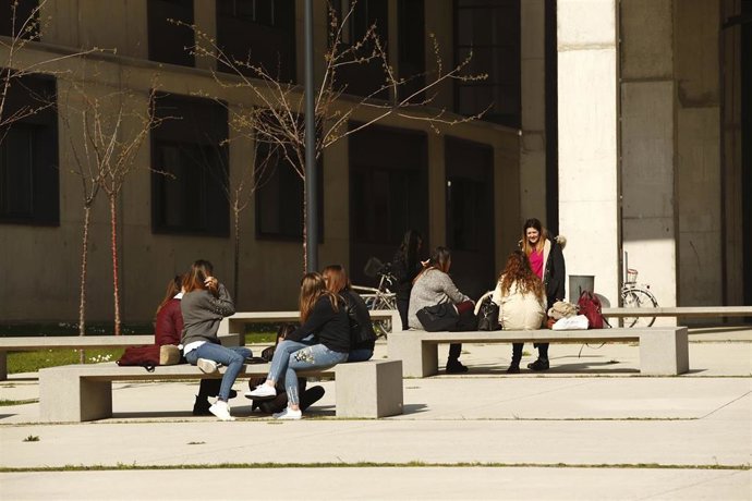 Jóvenes estudiantes universitarios.