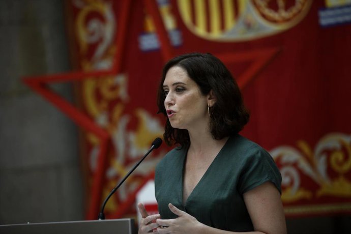 Imagen de recurso de la presidenta de la Comunidad de Madrid, Isabel Díaz Ayuso, durante la presentación de la estrategia de continuidad del Covid-19,en la Casa de Correos, Madrid (España), a 28 de julio de 2020.
