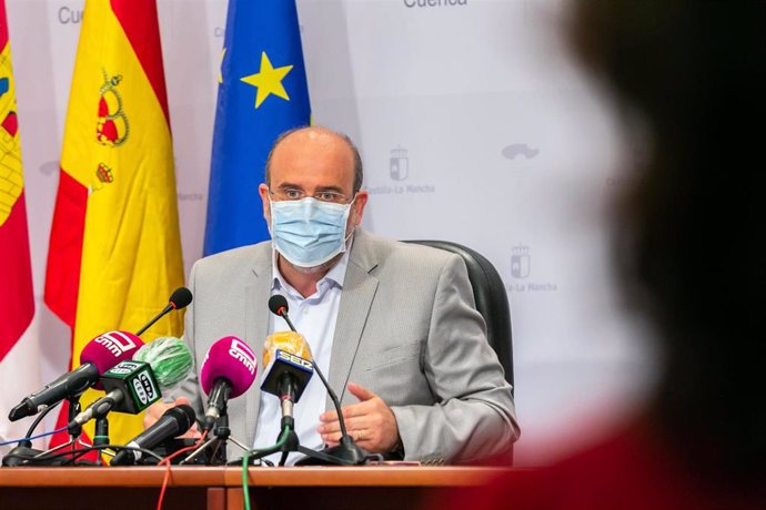 El vicepresidente de Castilla-La Mancha, José Luis Martínez Guijarro, en rueda de prensa.