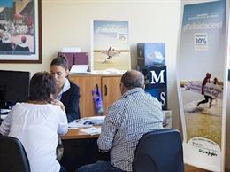 Interior de una agencia de viajes