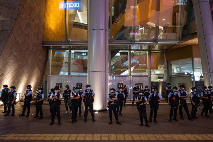 Despliegue policial en Hong Kong