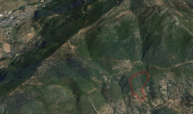 Sector de Benaocaz donde se declaró el incendio