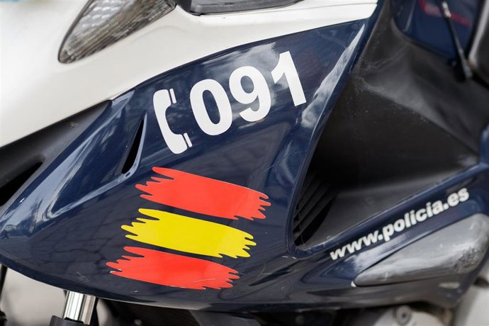 Una moto de Policía Nacional.