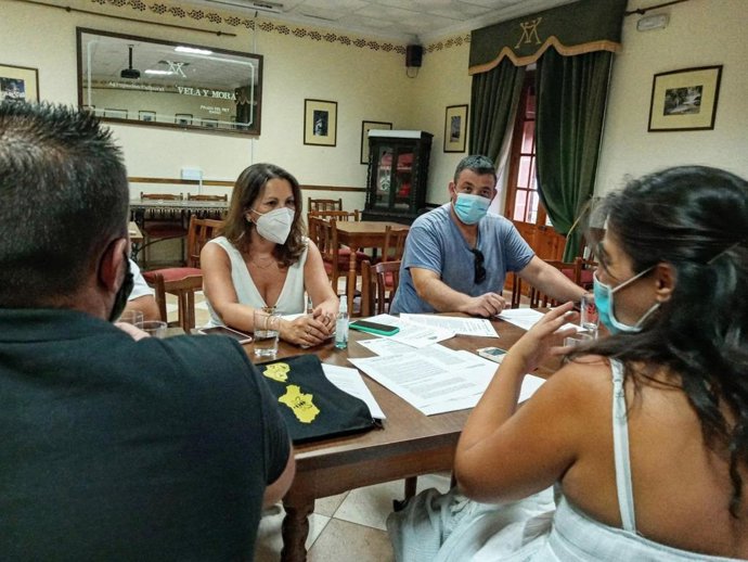 Angela Mulas, durante la reunión