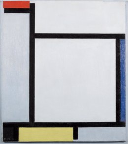 Piet Mondrian. Composición con rojo, azul, negro, amarillo y gris'. 1921.