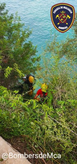 Rescate de un perro en Porto Cristo
