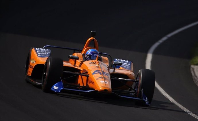 Fernando Alonso en la calificación de las 500 Millas de Indianápolis