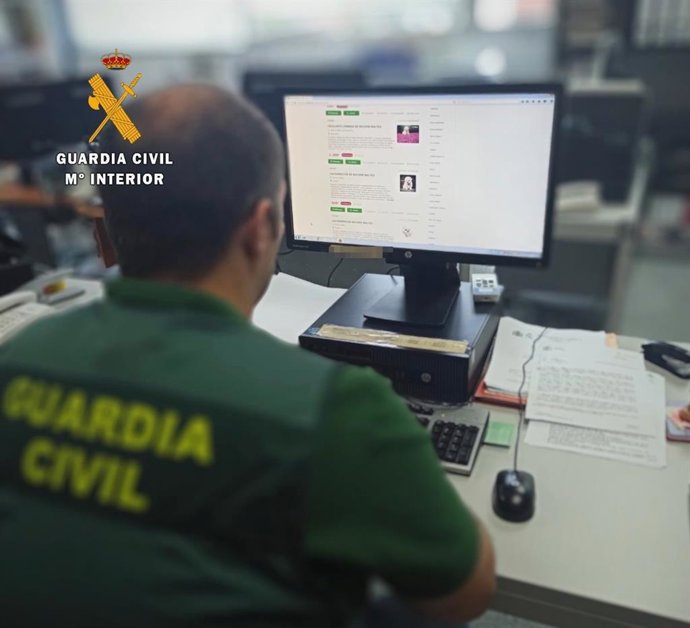 Agente de la Guardia Civil, durante una investigación