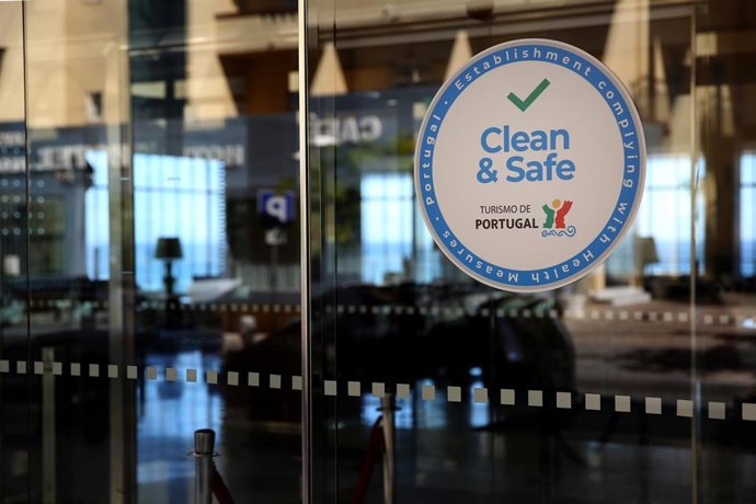 Sello turístico en un hotel de Portimao, en el Algarve