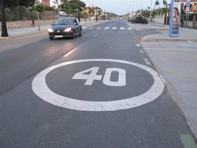 Avenida del Océano en Punta Umbría (Huelva).