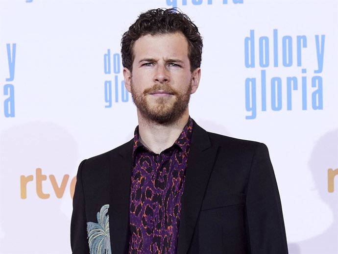 Álvaro Cervantes attends 'Dolor y Gloria' premiere at the Capitol cinema on March 13, 2019 in Madrid, Spain.