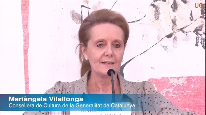La consellera de Cultura de la Generalitat, Maringela Vilallonga, en la 52 Universitat Catalana d'Estiu (UCE) en Prada de Conflent (Frana)