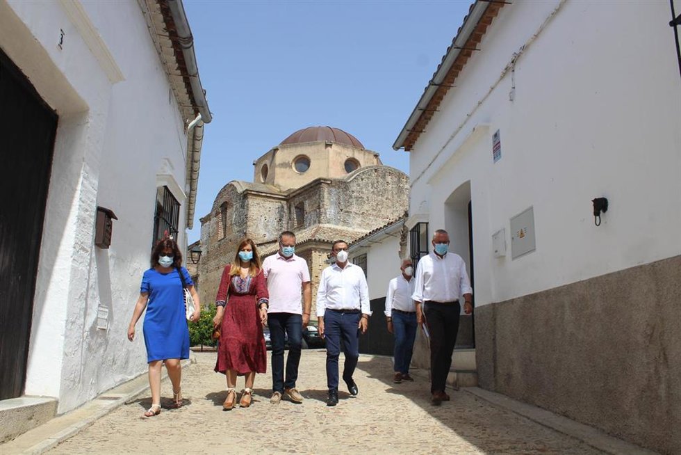 Ignacio Caraballo, durante su última visita a Castaño del Robledo.
