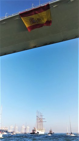 Despedida de Elcano en la Bahía de Cádiz