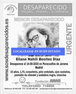 Hallada en buen estado de salud la chica de 15 años desaparecida hace diez días en Paracuellos de Jarama