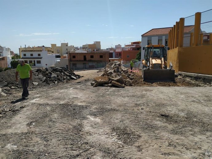 Obras de la calle Bombita en Algeciras