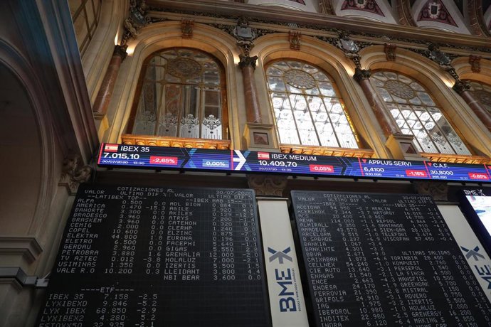 Valores de la Bolsa de Madrid (España), a 30 de julio de 2020