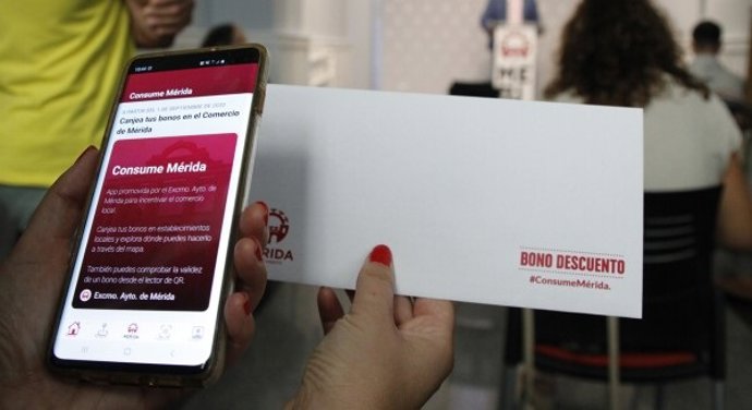 Bono descuento para el comercio local de la campaña puesta en marcha por el Ayuntamiento de Mérida