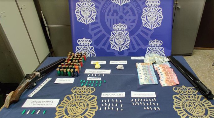 Droga intervenida por la Policía Nacional en una operación en Málaga