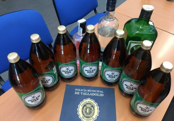 Parte de las bebidas intervenidas.