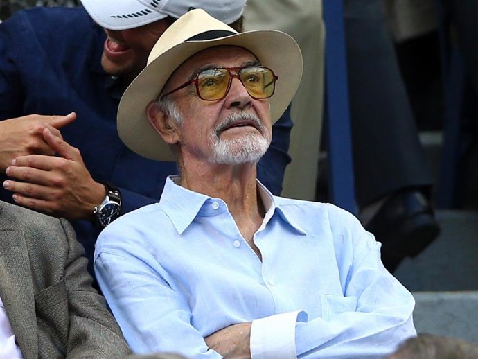 Actor Sean Connery Attend The Men's Singles Semifinals Match Of The 2015 US Open