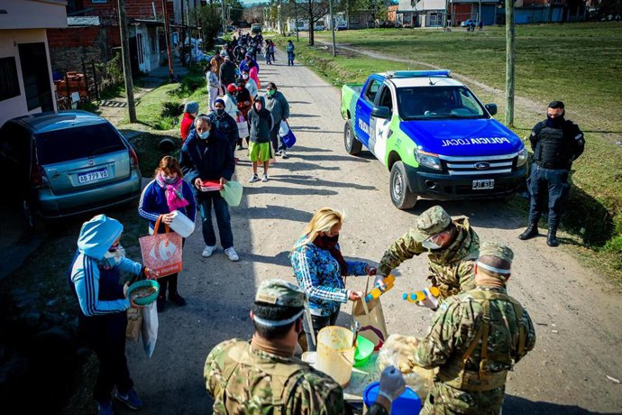 Reparto de comida en Buenos Aires
