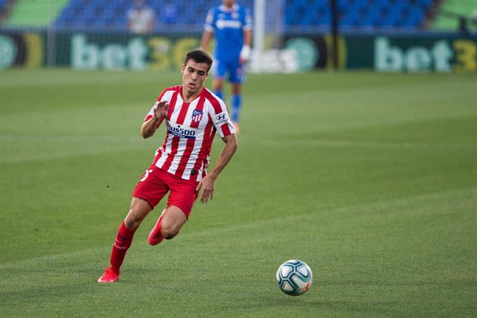 Manu Sánchez jugando con el Atlético