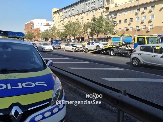 Colisión múltiple en la Ronda Urbana Norte