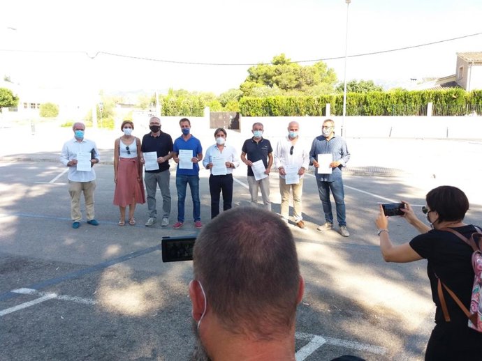 El PP del Consell de Mallorca en una rueda de prensa contra la nueva ronda de Inca