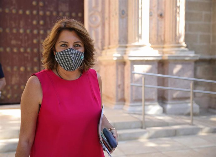 La secretaria general del PSOE-A, Susana Díaz, en el Parlamento