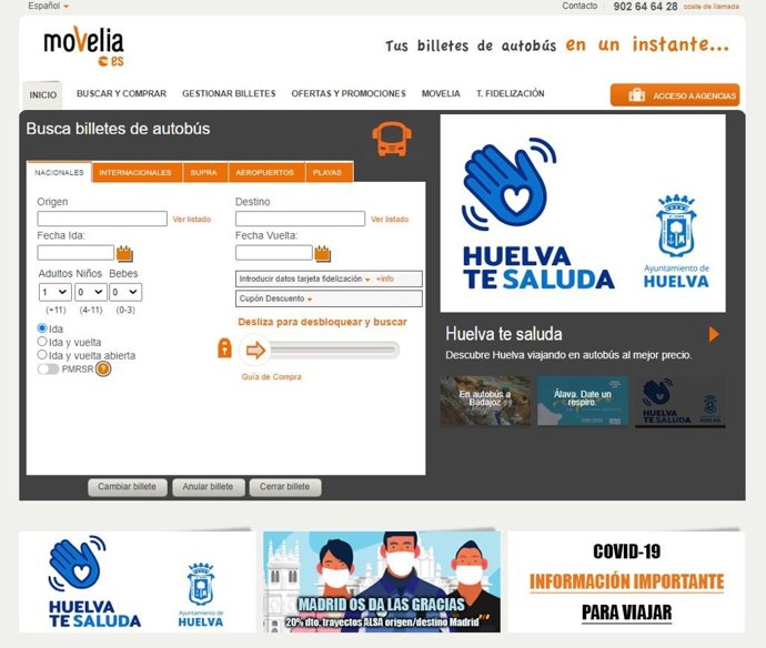 Promoción de la campaña turística 'Huelva te saluda' en Movelia.