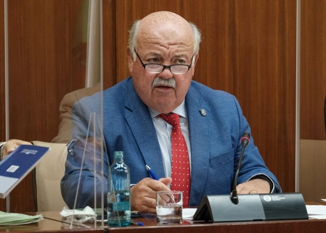 Jesús Aguirre, este martes en el Parlamento