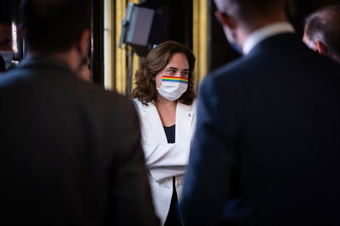La alcaldesa de Barcelona, durante la celebración de la Junta Local de Seguridad de Barcelona en el Ayuntamiento de Barcelona, Cataluña (España), a 29 de julio de 2020.