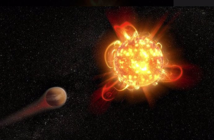 Los violentos estallidos de gas hirviente de las jóvenes estrellas enanas rojas pueden hacer que las condiciones sean inhabitables en los planetas incipientes.