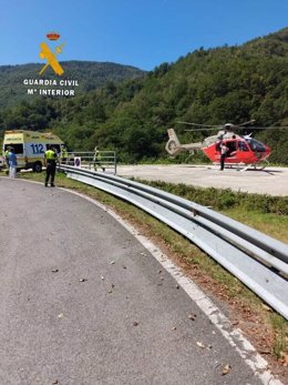Herido grave un ciclista de 38 años en un accidente entre Leitza y Goizueta.