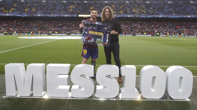 Fútbol.- Puyol muestra "todo" su "apoyo" a Messi y Luis Suárez aplaude sus palab