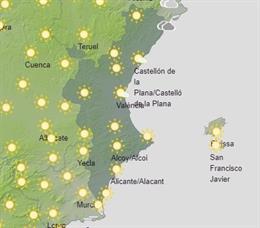 Previsión del tiempo en la Comunitat Valenciana este miércoles, 26 de agosto
