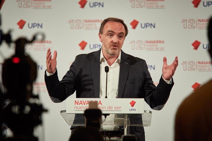 Javier Esparza, Presidente de UPN (Unión del Puebo Navarro) y portavoz de Navarra Suma.