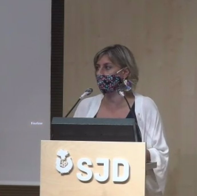 La consellera Alba Vergés, en la presentación de un estudio del Hospital Sant Joan de Déu