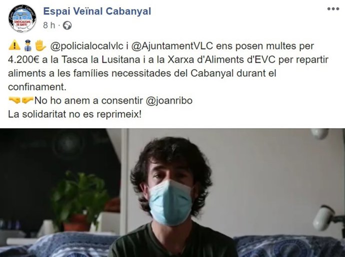 Valencia.- El SPPLB pide "respeto y apoyo" a la actuación de los policías que mu