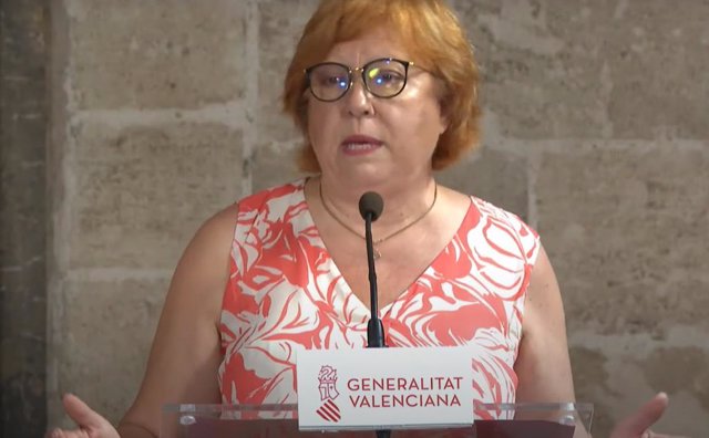 La delegada del Gobierno, Gloria Calero, en la rueda de prensa