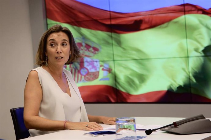 La portavoz 'popular' en el Congreso de los Diputados, Cuca Gamarra, durante la reunión de la Junta Directiva Nacional del Partido Popular, a 20 de agosto de 2020.