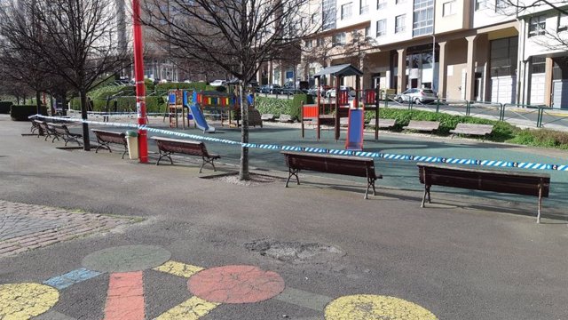 Parques infantiles cerrados en A Coruña antes de la nueva normalidad