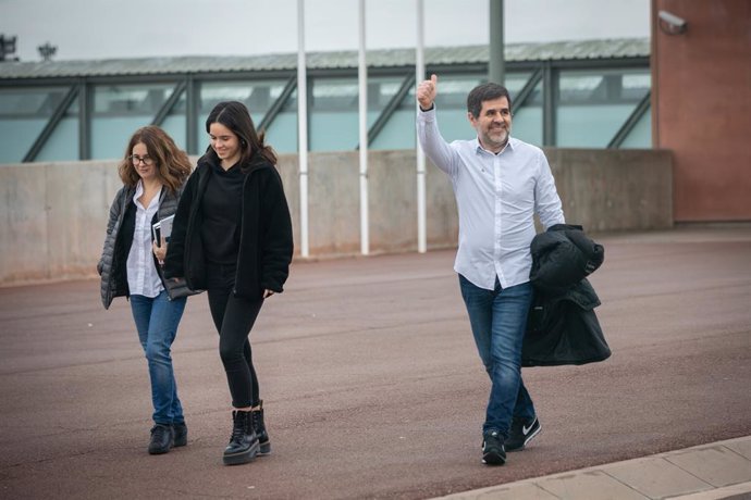 L'expresident de l'Assemblea Nacional Catalana (ANC), Jordi Snchez surt de la presó de Lledoners en el seu primer permís penitenciari de dos dies, a Barcelona (Catalunya/Espanya) a 25 de gener de 2020.